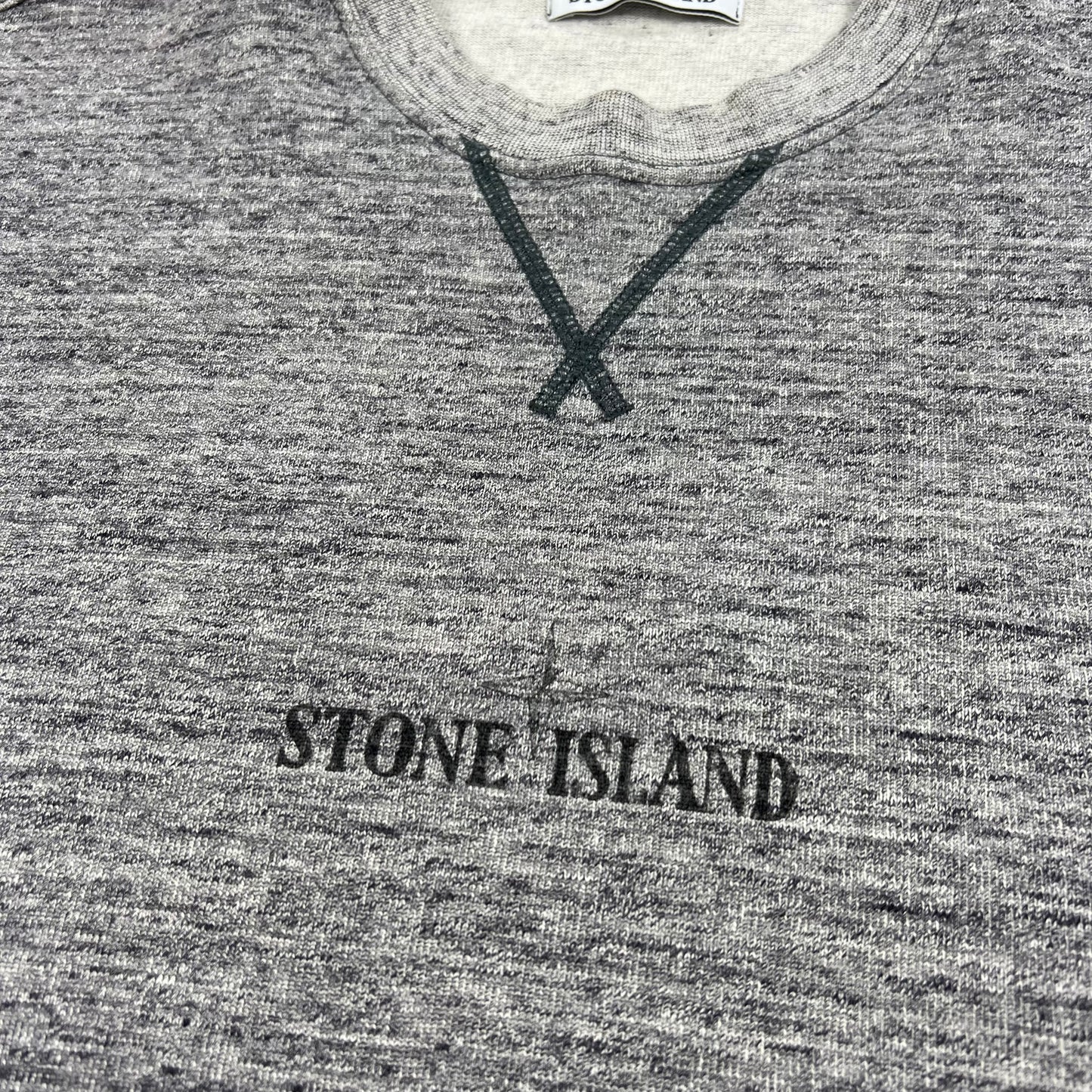 Stone Island Grey Logo Sweatshirt 3XL 24.5”
