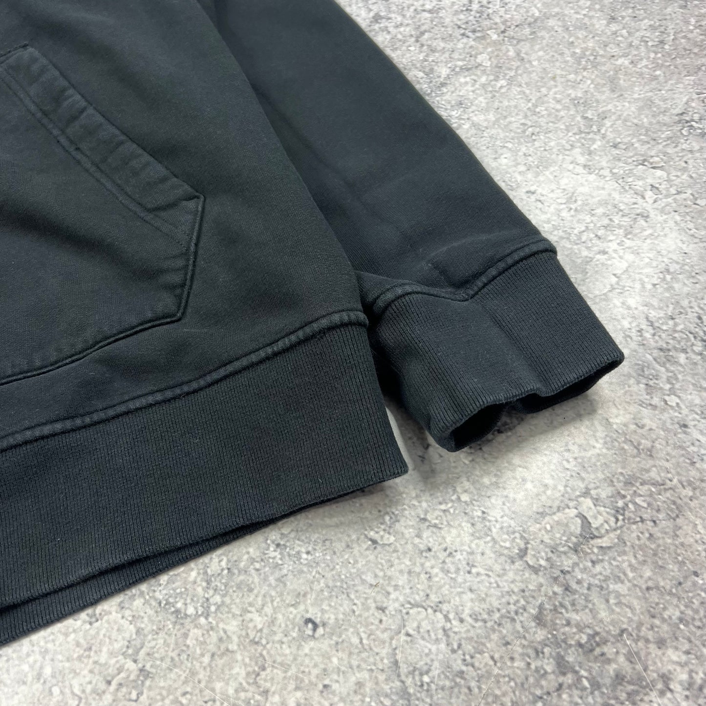 Stone Island Black Full Zip Hoodie XXL 23.5”