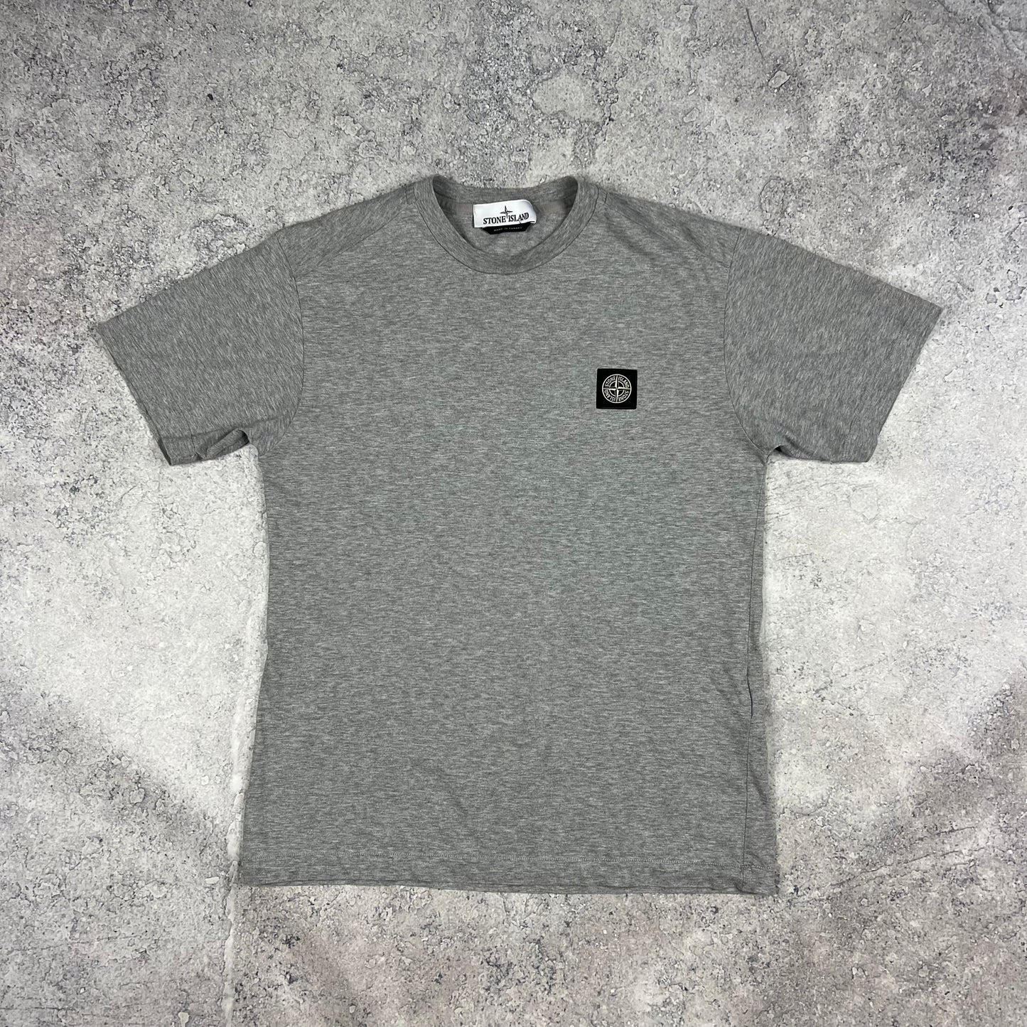 Stone Island Grey Patch T-Shirt Medium 19.5”