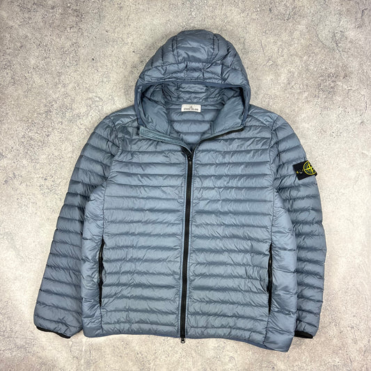 Stone Island Blue Loom Woven Down Jacket XXL 25.5”