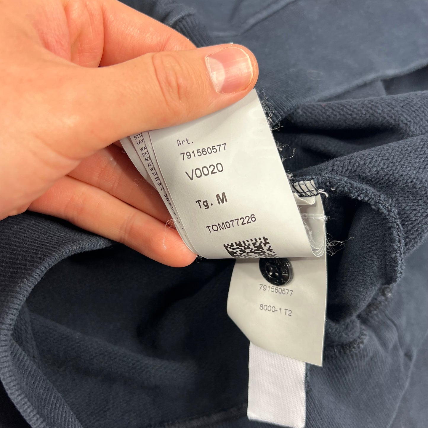 Stone Island Navy Multi Pocket Sweatshirt Medium 22.5”