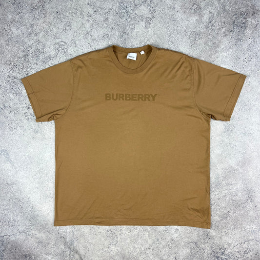 Burberry Tan Spellout T-Shirt Large 25”