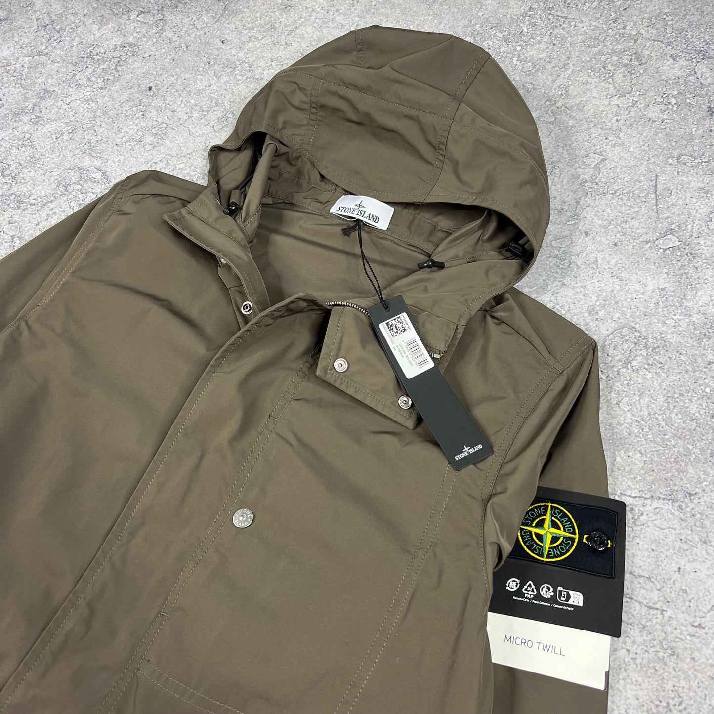 Stone Island Hooded Micro Twill Jacket Medium 22” BNWT