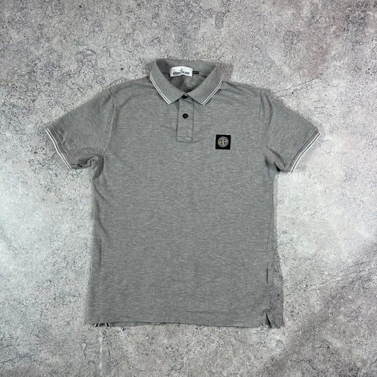Stone Island Grey Polo Shirt Medium 19.5”