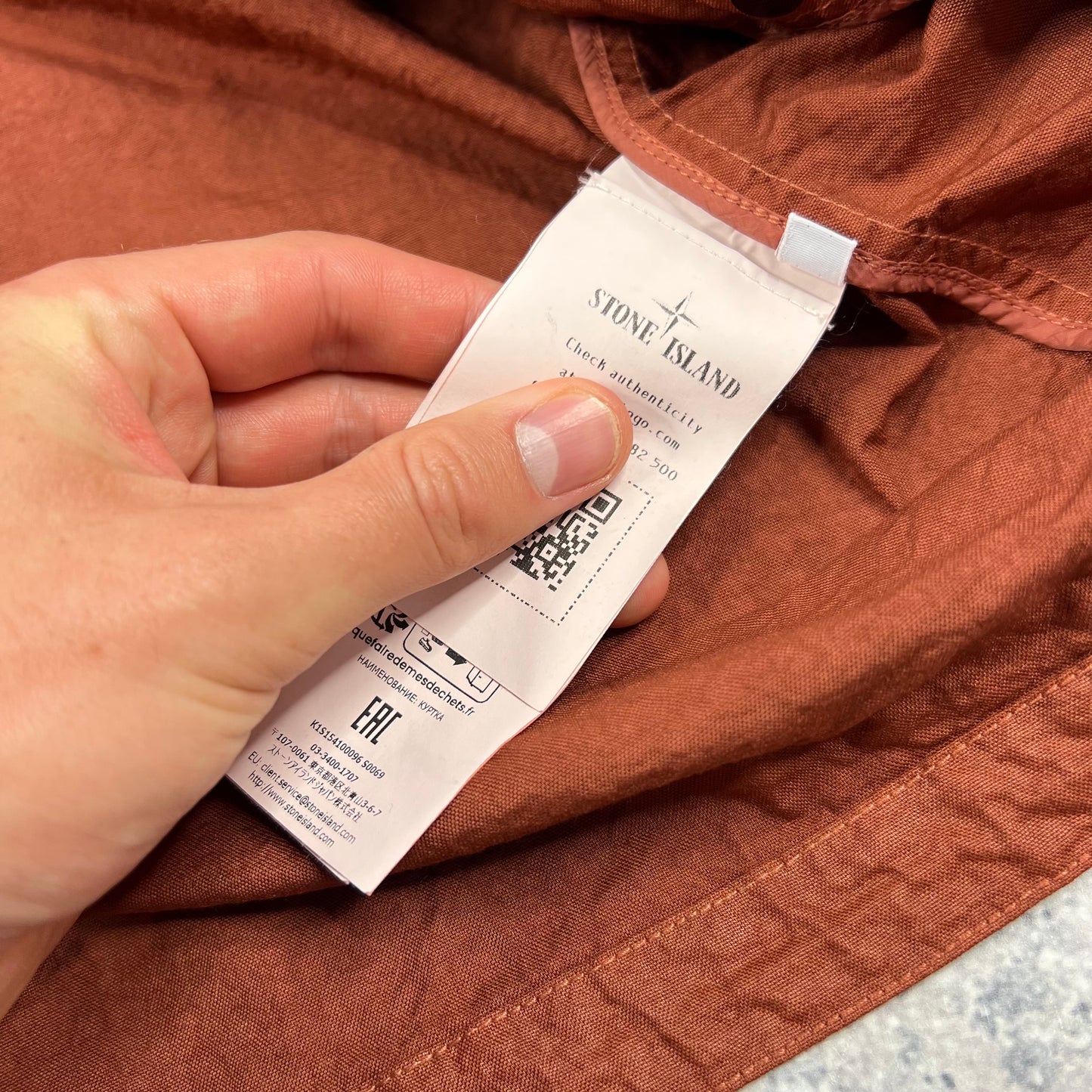 Stone Island Organic Nylon Panama Jacket Large 25.5” BNWT