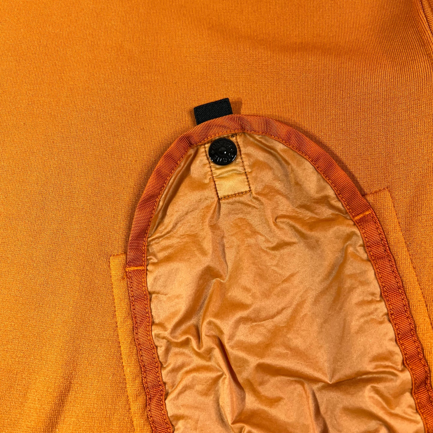 Stone Island Orange Lamy Flock Sweatshirt Small 21.75”