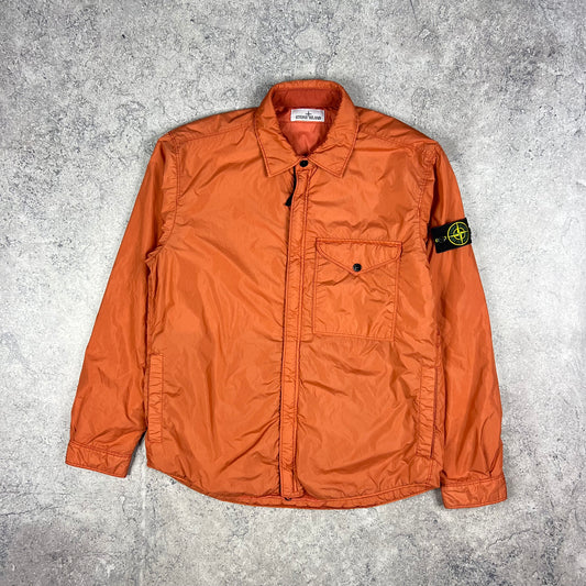Stone Island Orange Crinkle Reps Primaloft Jacket Large 23.25”