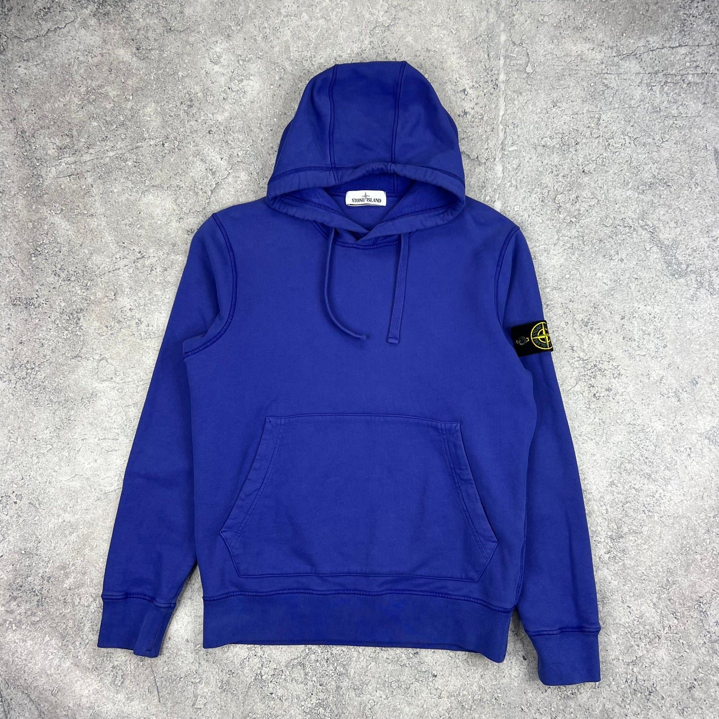 Stone Island Blue Hoodie Medium 21.5”