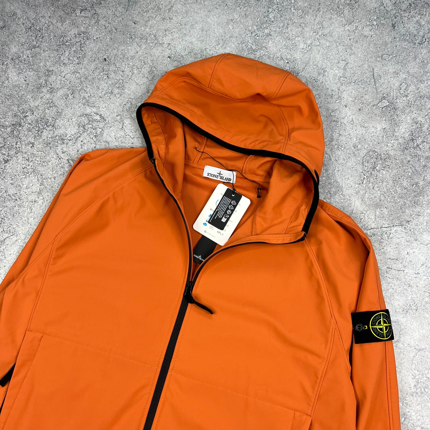 Stone Island Orange Light Softshell Jacket XXL 25” BNWT
