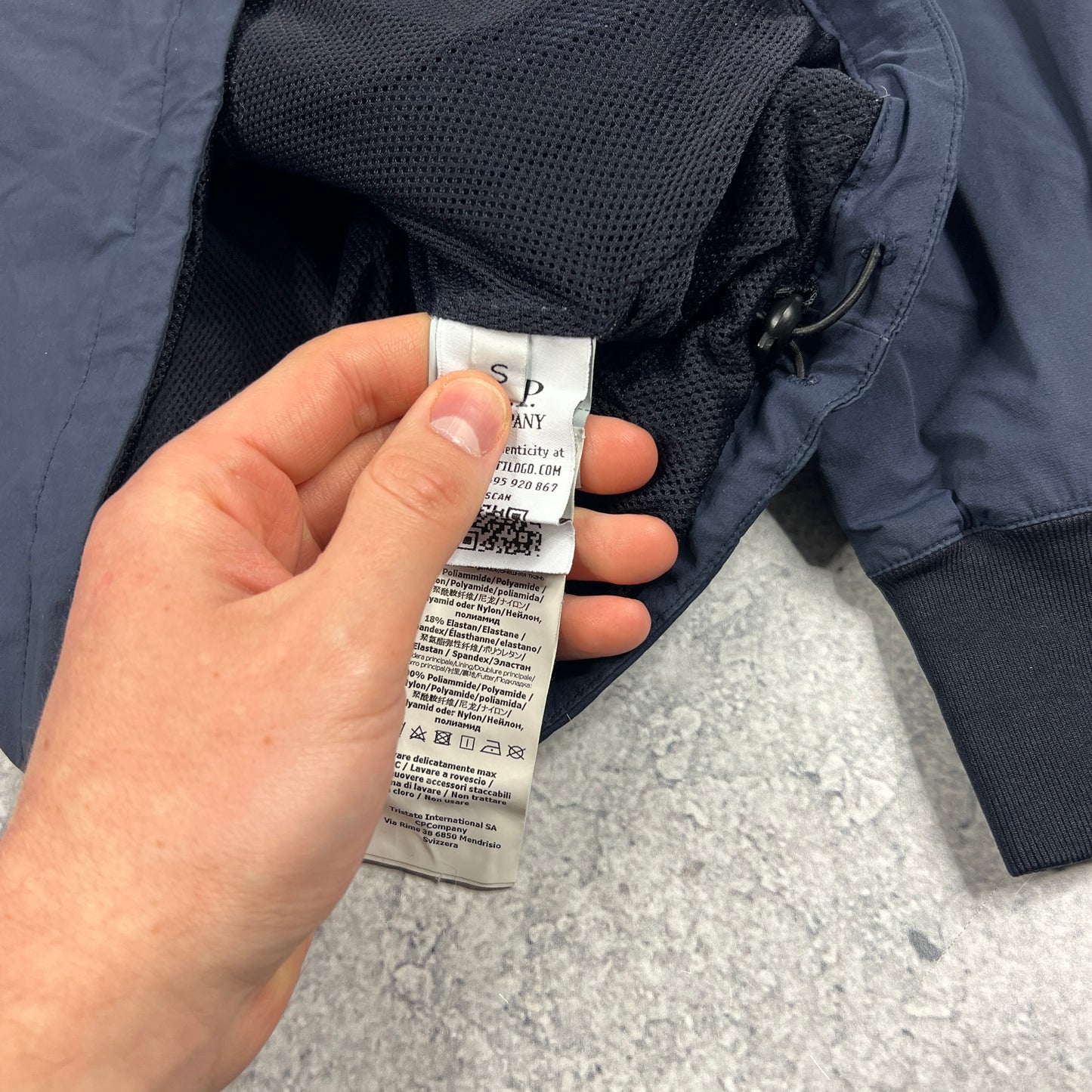 CP Company Navy Shell Smock Small 21”