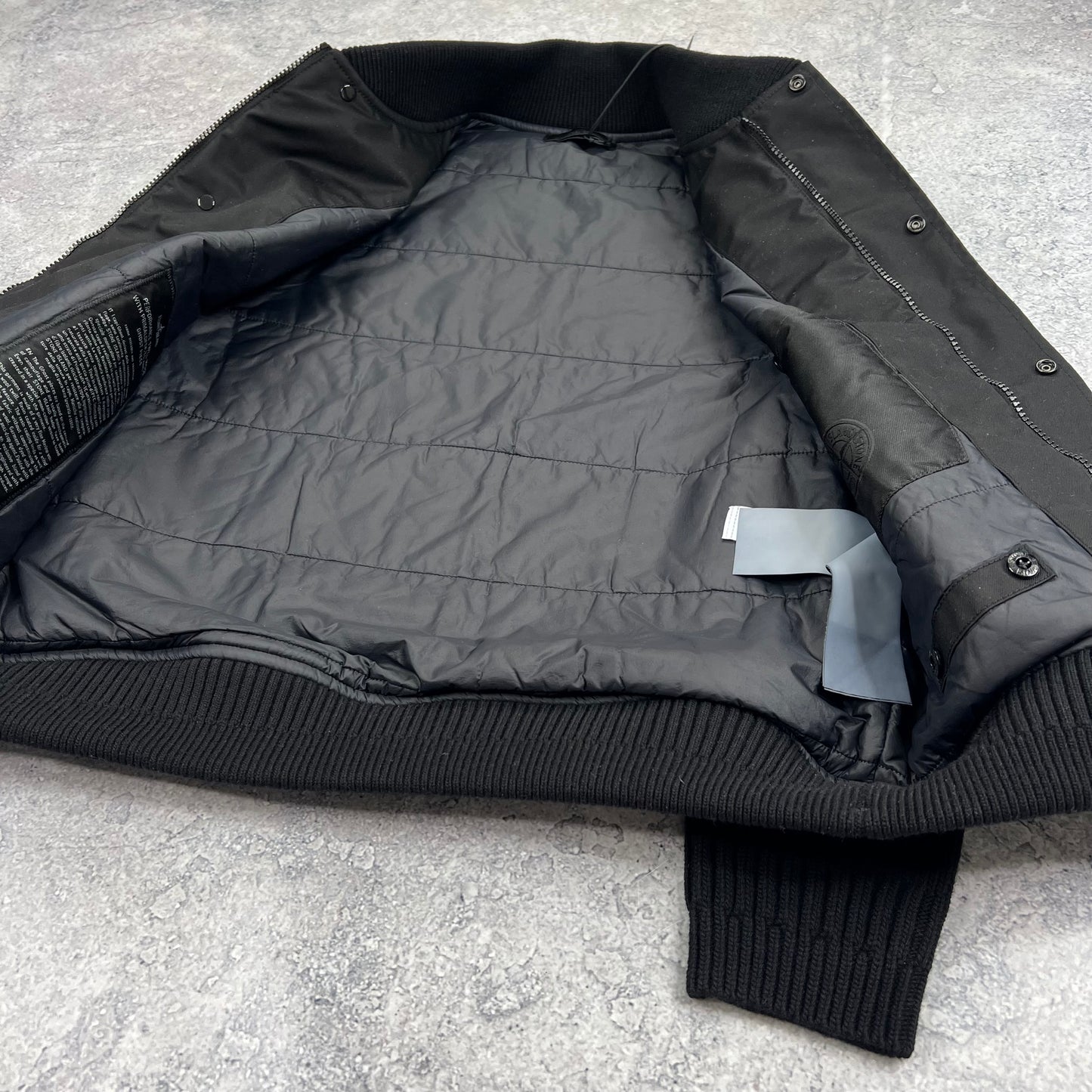 Stone Island Black Ghost Performance Twill Wool Primaloft Jacket Small 21.75” BNWT