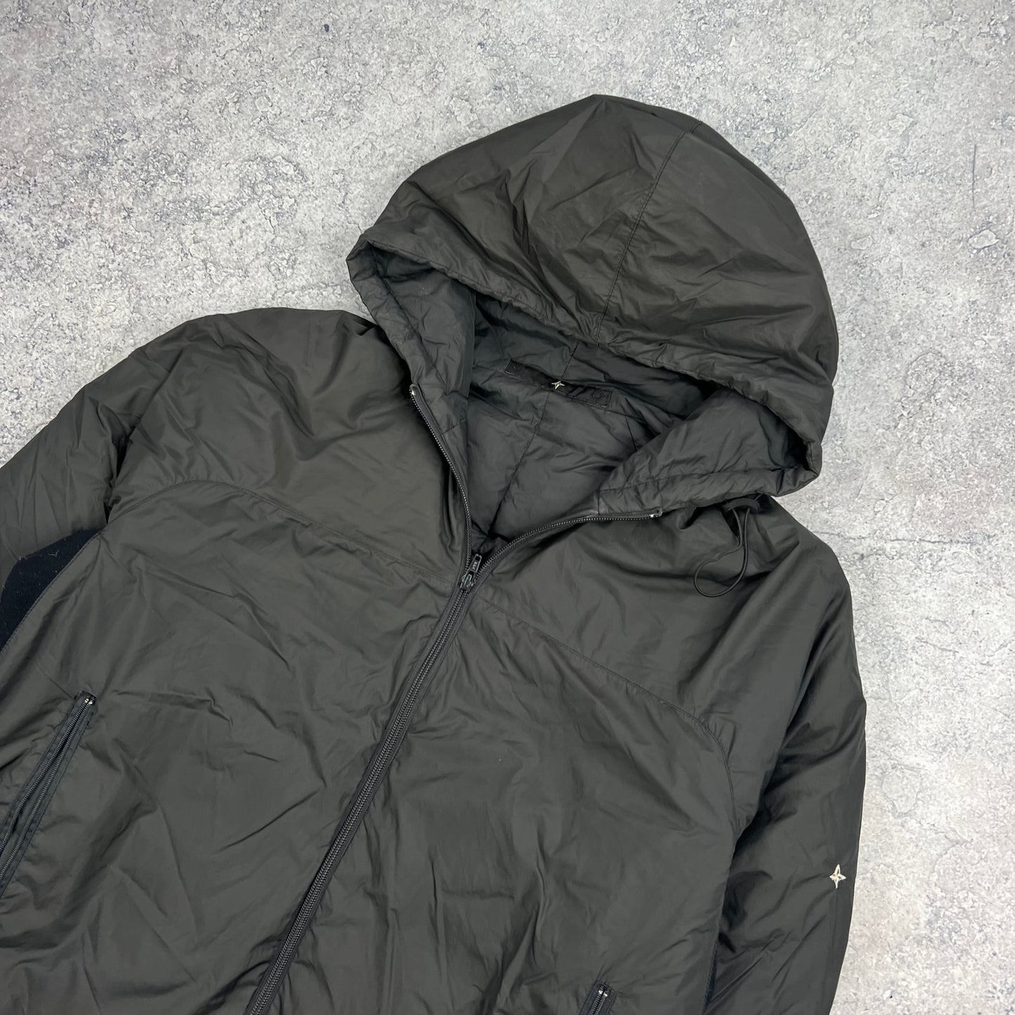 Stone Island Denims Grey Goose Down Jacket Large 24”