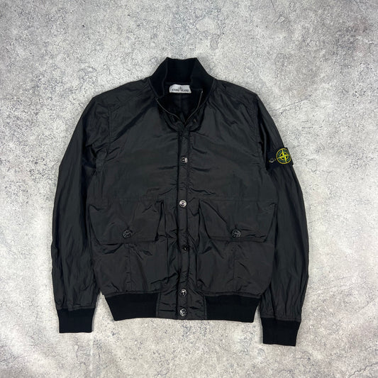 Stone Island Black Nylon Metal Watro Jacket Medium 21”