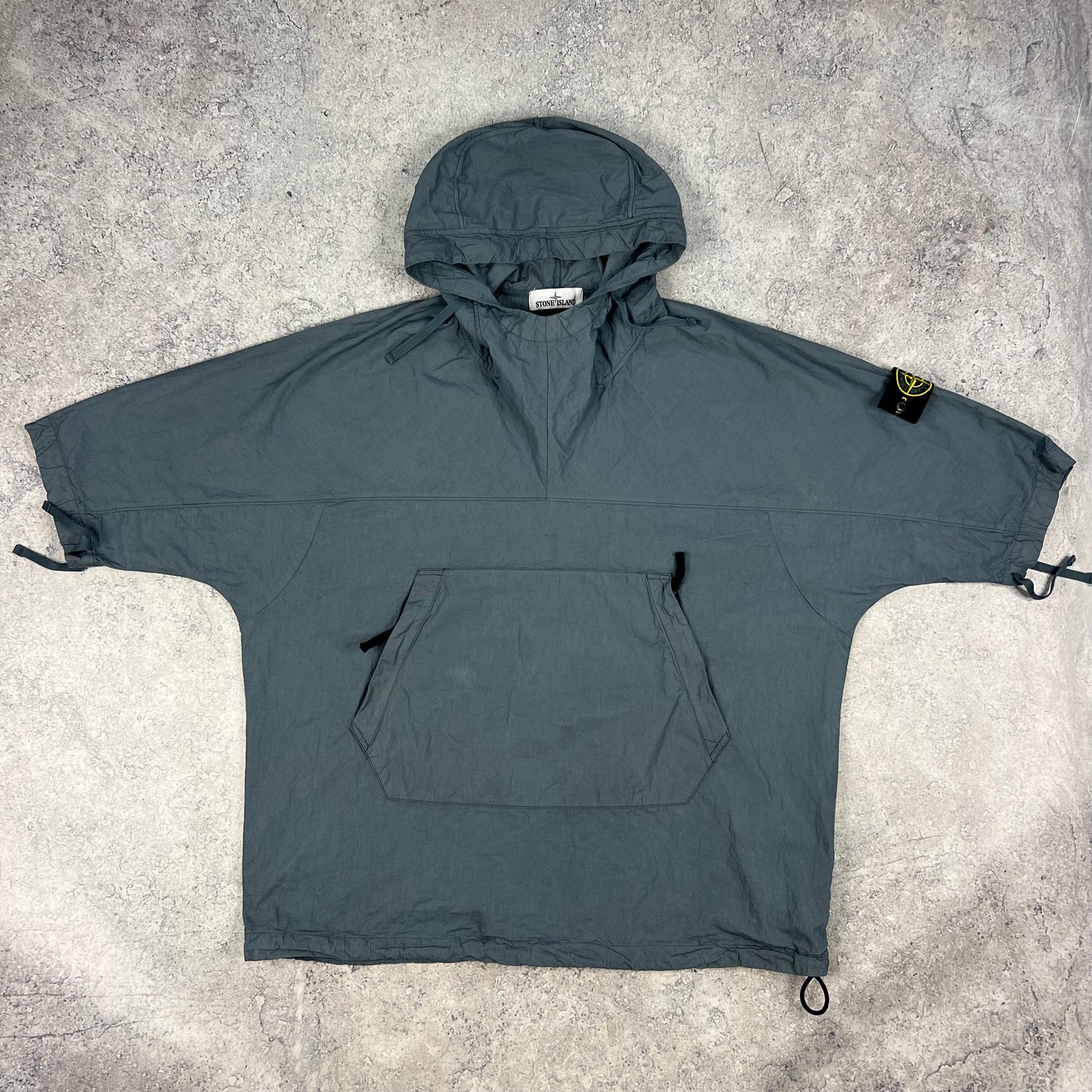 Stone Island Blue Poncho Hooded Smock Large 26”