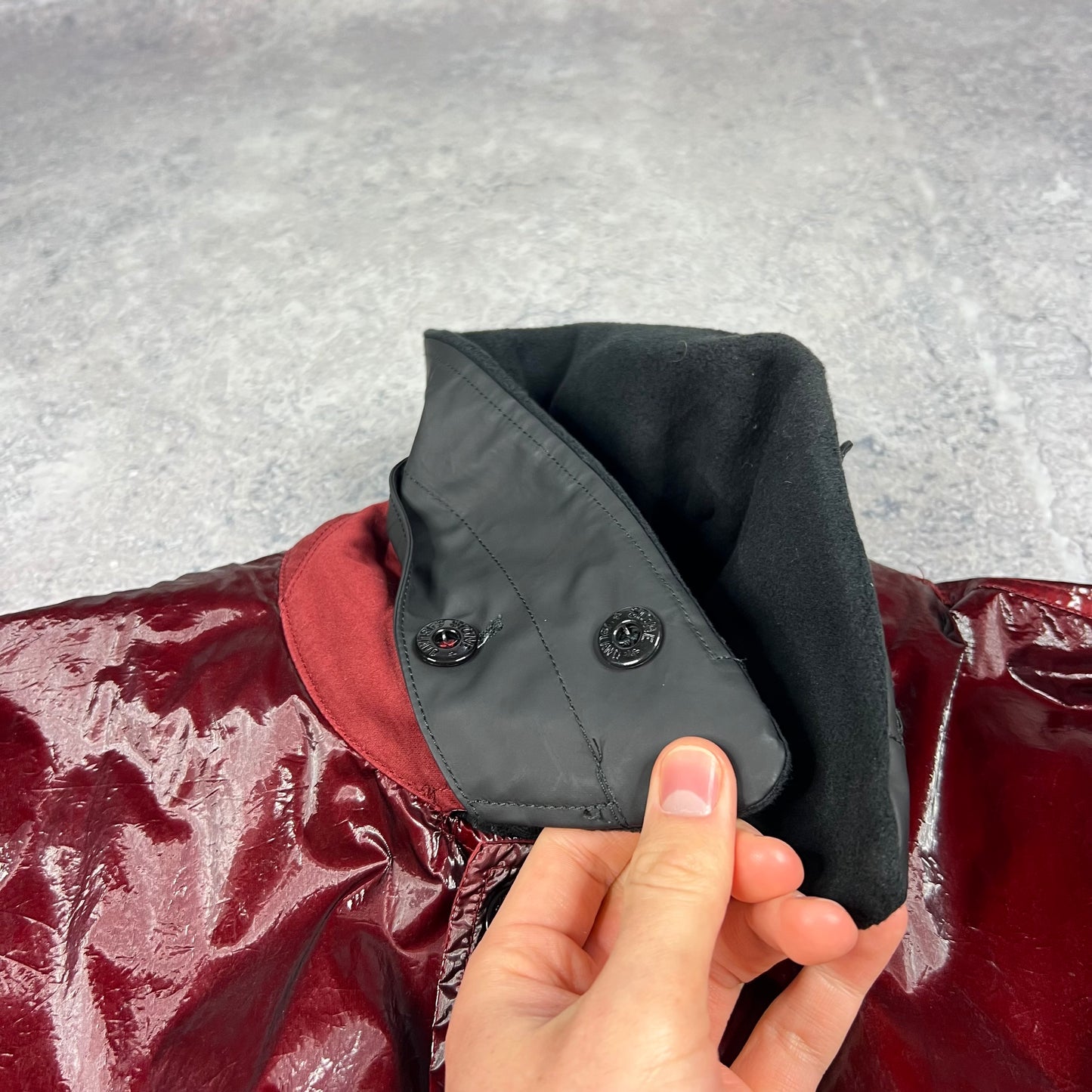 Stone Island x Supreme New Silk Light Red Jacket Medium 23”