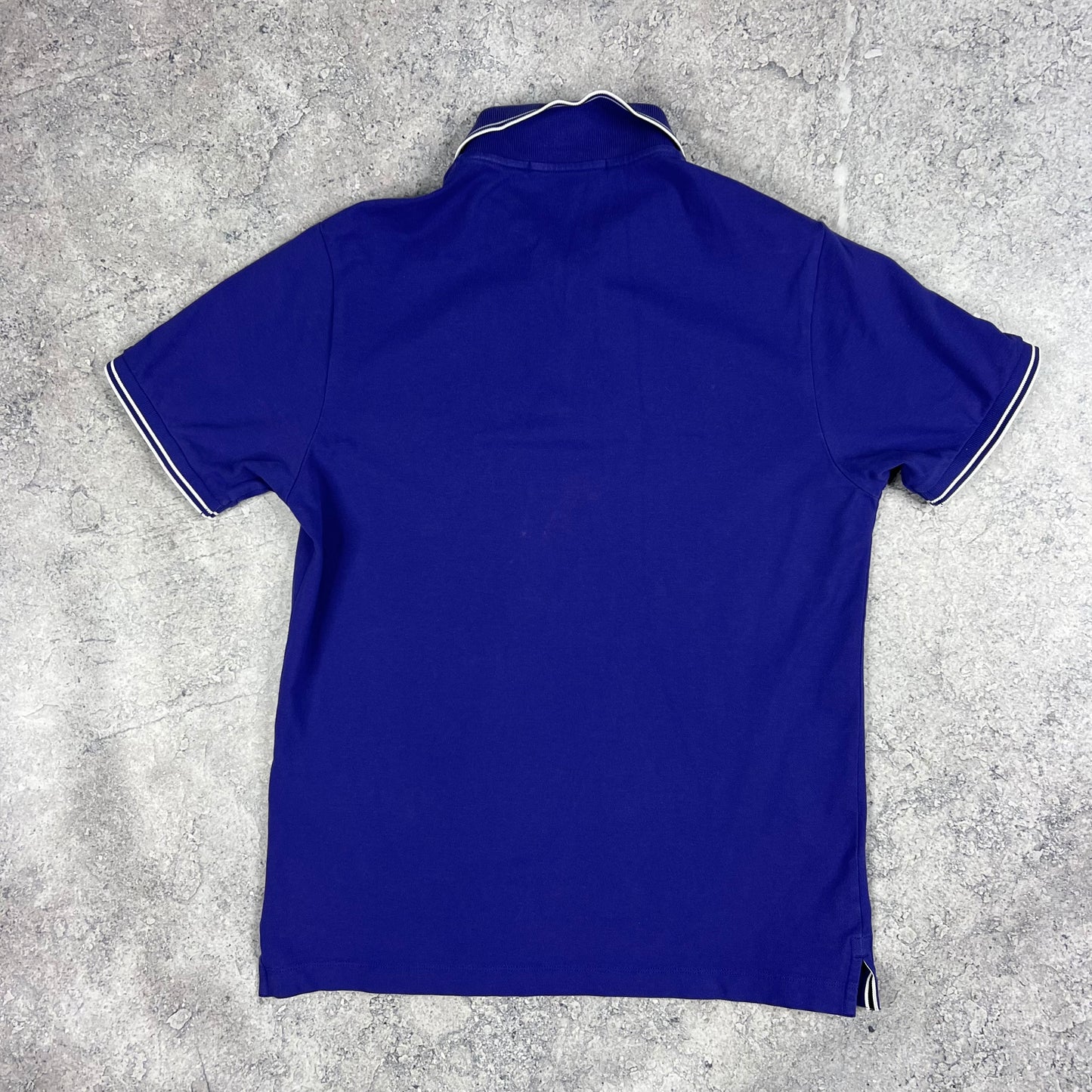 Stone Island Blue Polo Shirt Medium Slim Fit 19.75”