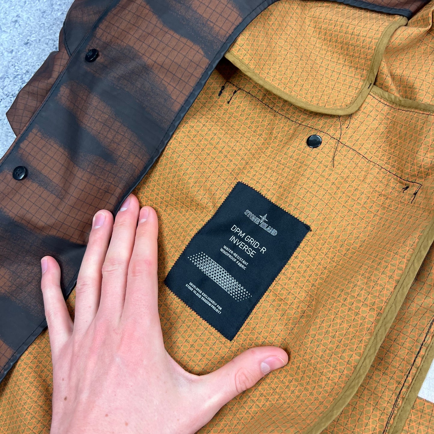 Stone Island Shadow Project DPM Grid R Inverse Jacket Small 20.5”