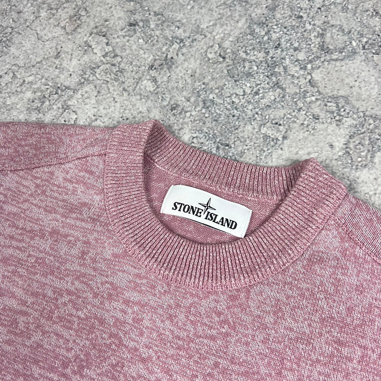 Stone Island Pink Knit Jumper Medium 20.25”