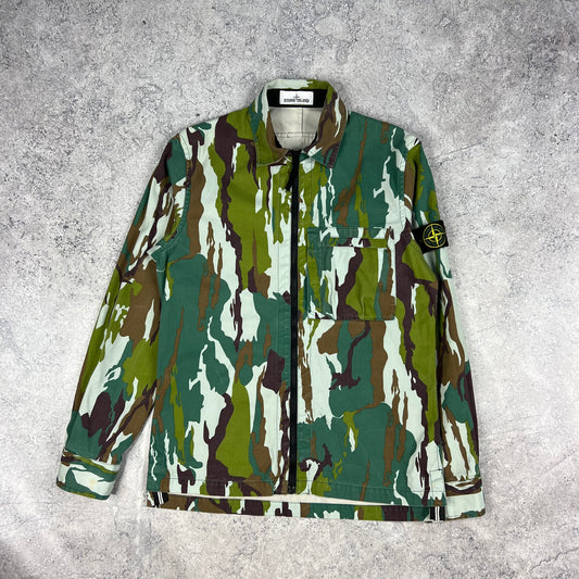 Stone Island Flowing Camo Overshirt Medium 20.75”