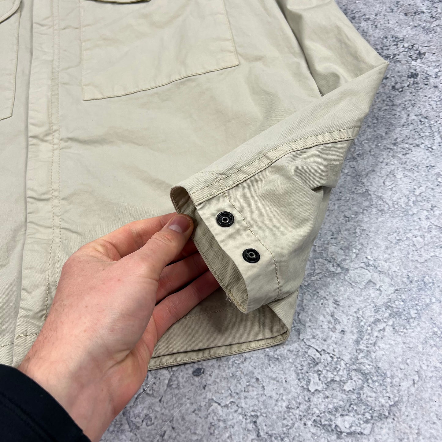 Stone Island Beige Overshirt Small 20.5” BNWT