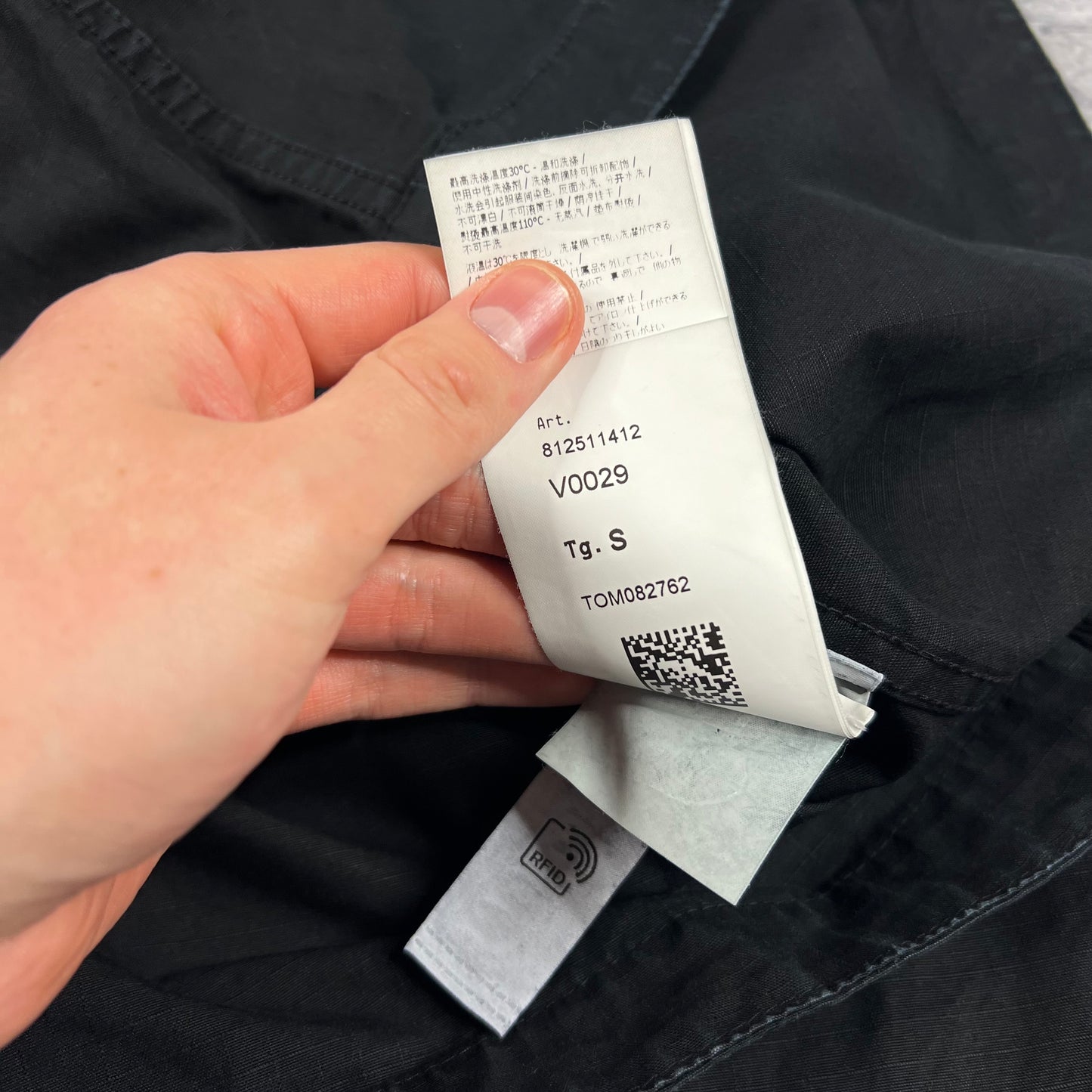 Stone Island Black Ripstop Overshirt Small 21”