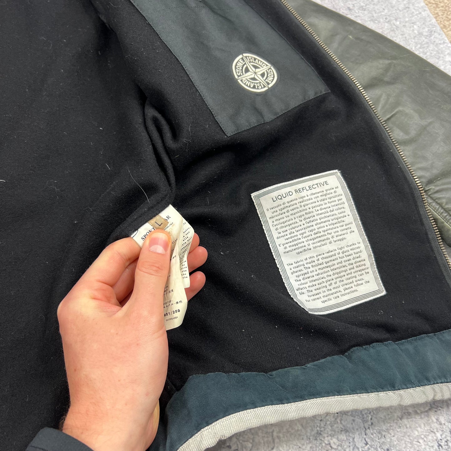 Stone Island Liquid Reflective Jacket Large 22.75”