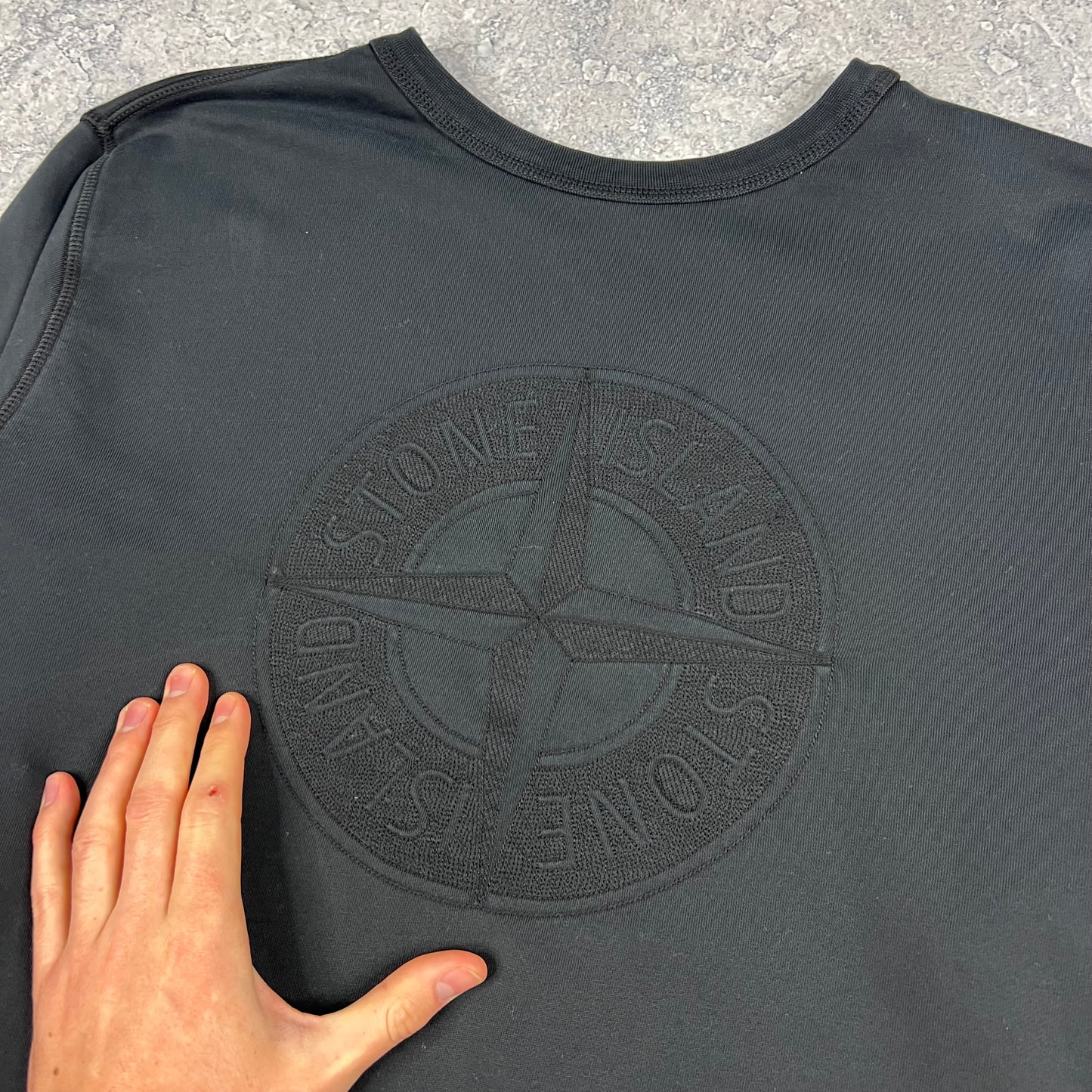 Stone Island Black Reversible Sweatshirt XXL 25.25”