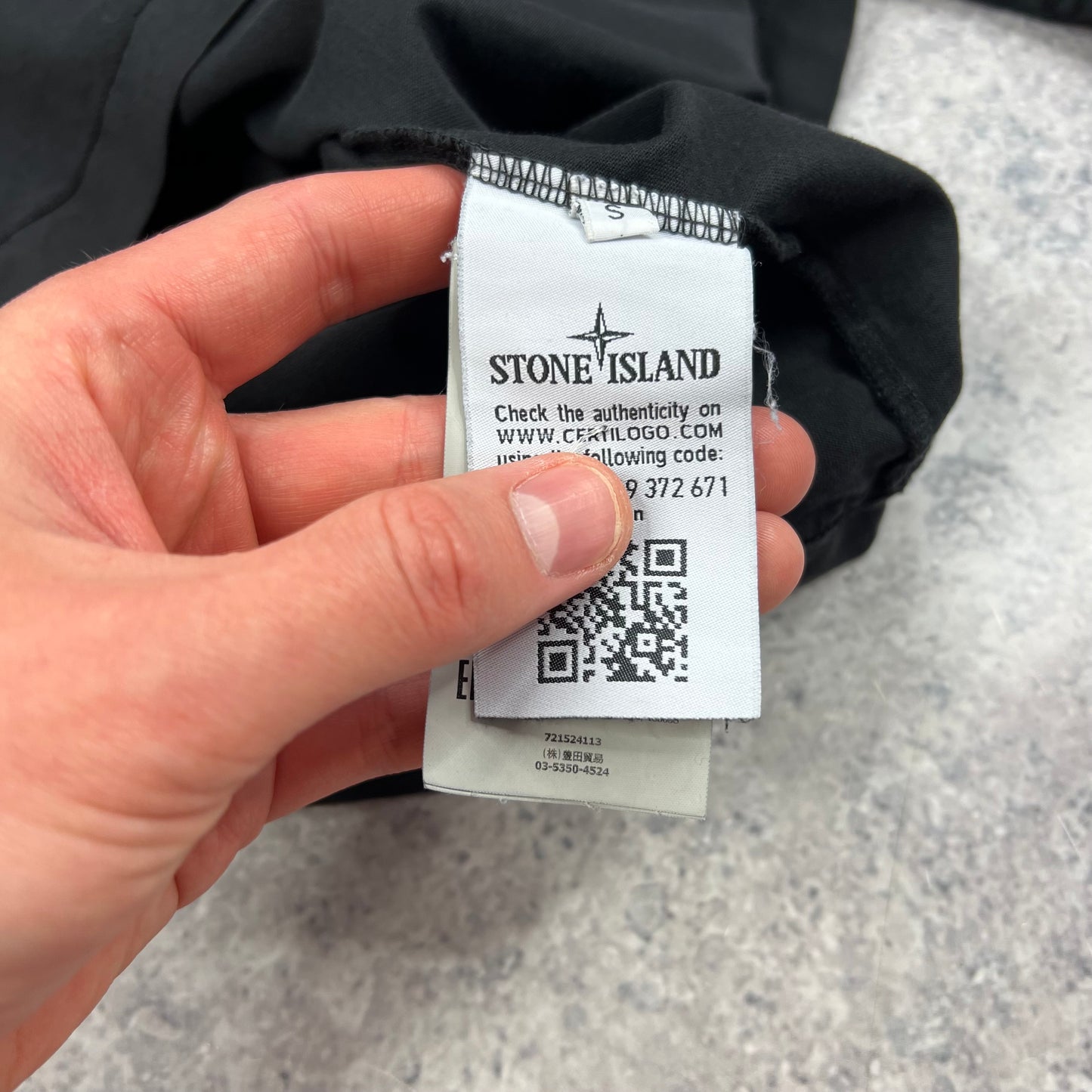 Stone Island Black Patch T-Shirt Small 19”