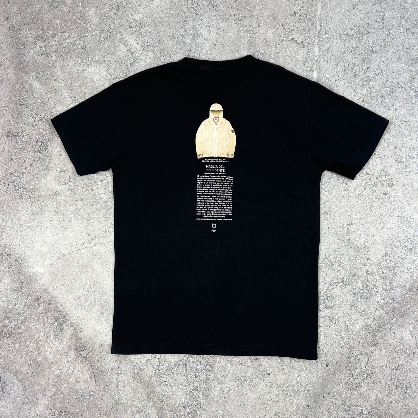 Stone Island Black Archivio T-Shirt Medium 19.5”