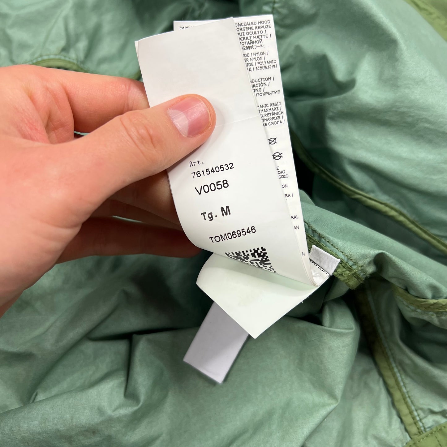 Stone Island Green Naslan Light Watro Jacket Medium 21”