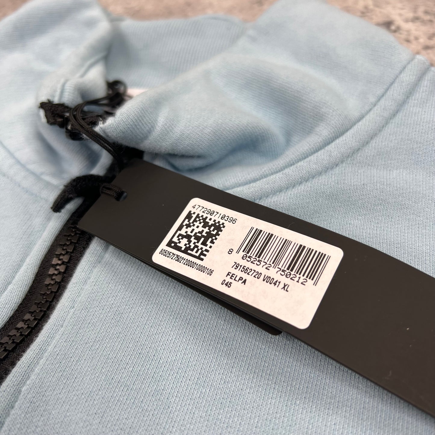 Stone Island Blue Quarter Zip Sweatshirt XL 23.75” BNWT