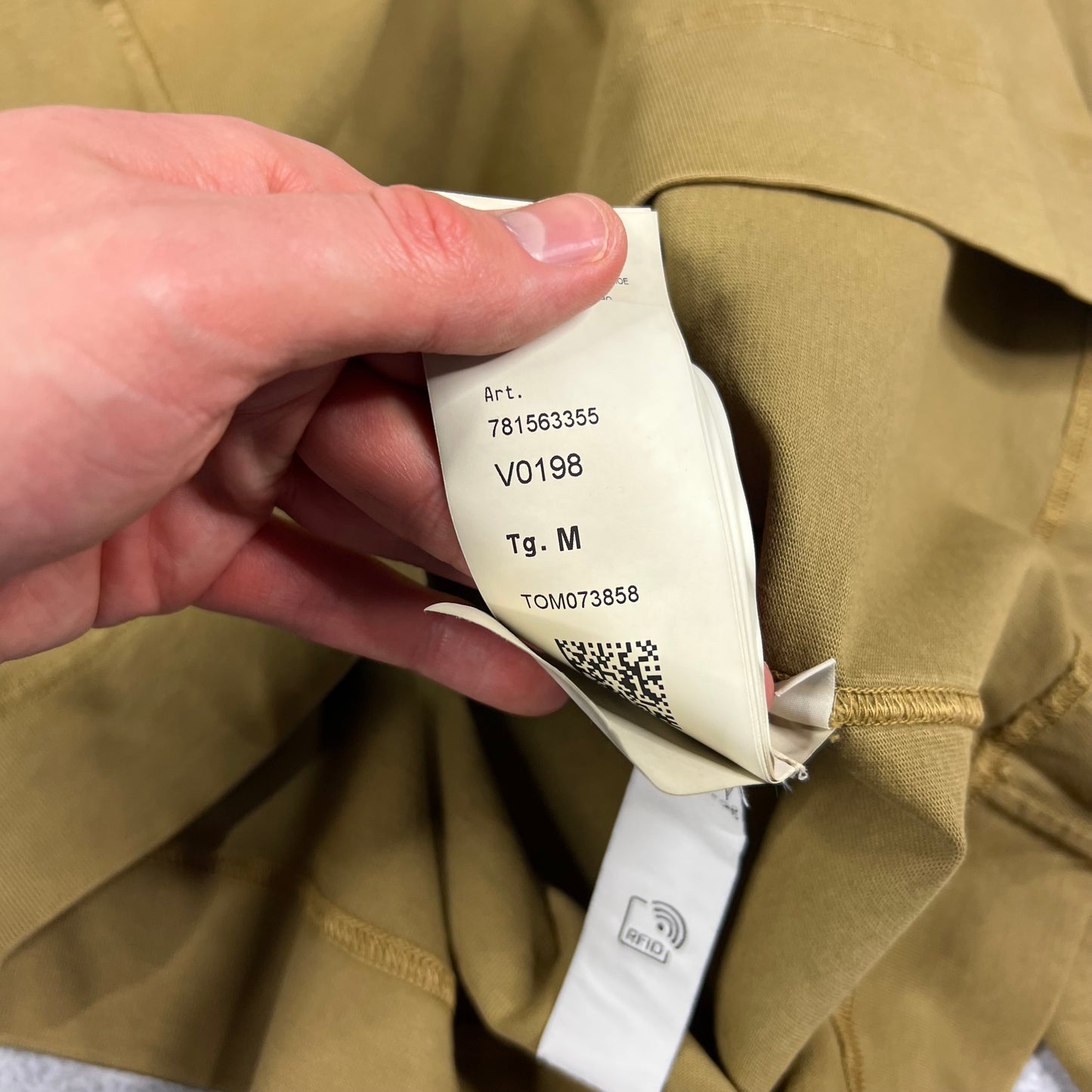 Stone Island Sand Embroidered Logo Hoodie Medium 23” BNWT