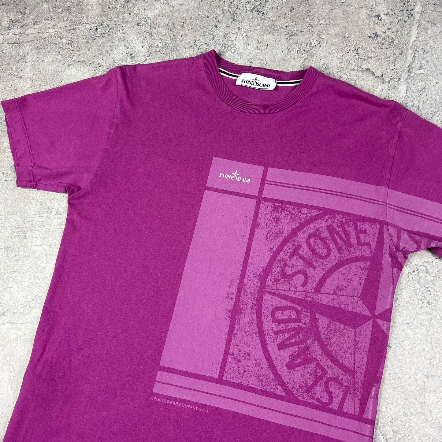 Stone Island Purple Mosaic T-Shirt Medium 20”