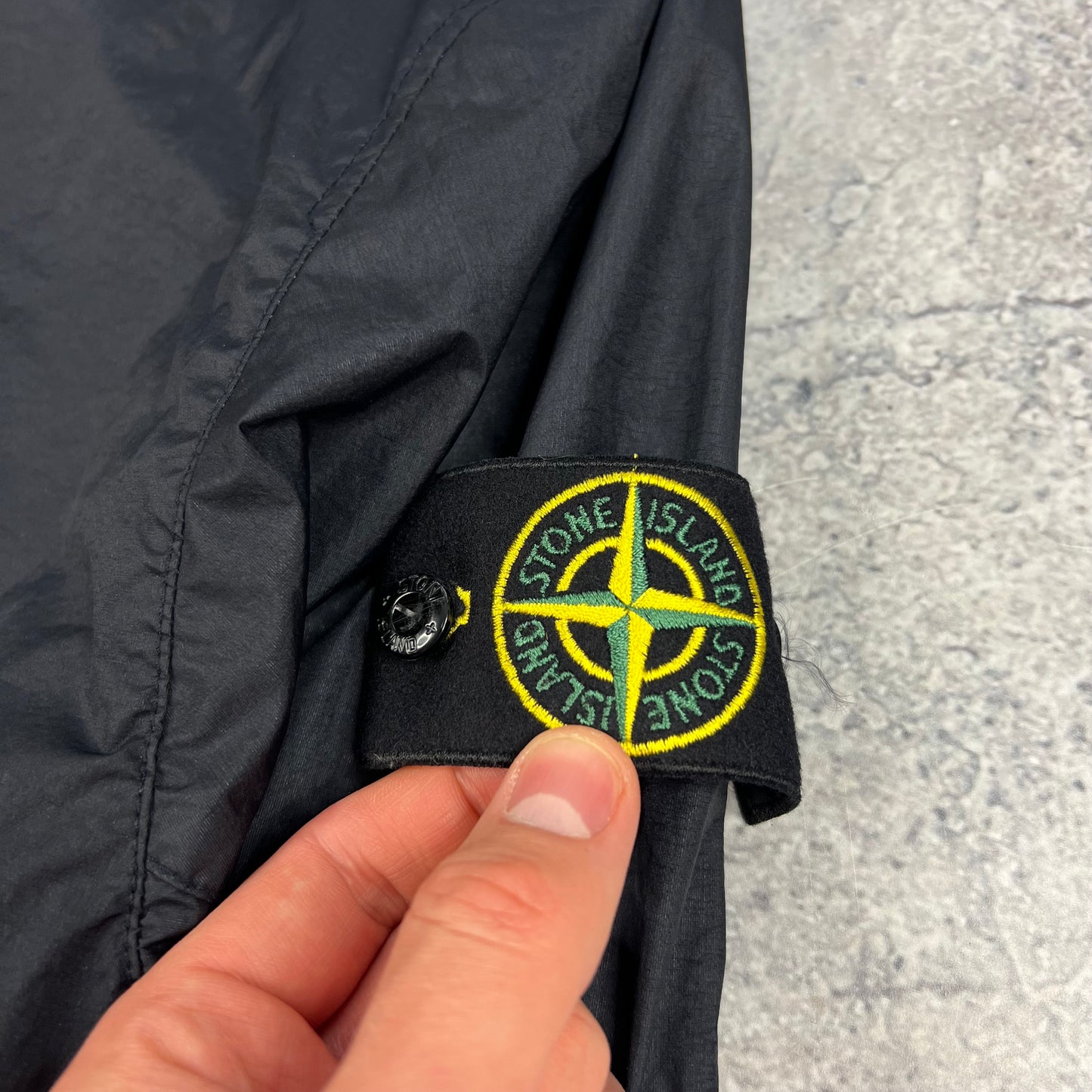 Stone Island Navy Membrana Bomber Jacket Medium 21.25”