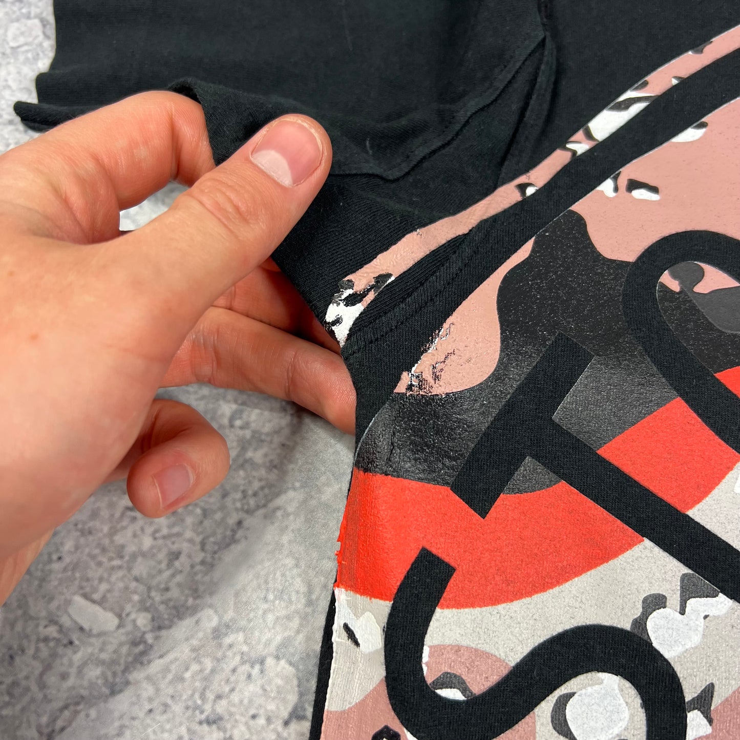 Stone Island Black Desert Camo T-Shirt Medium 19.5”