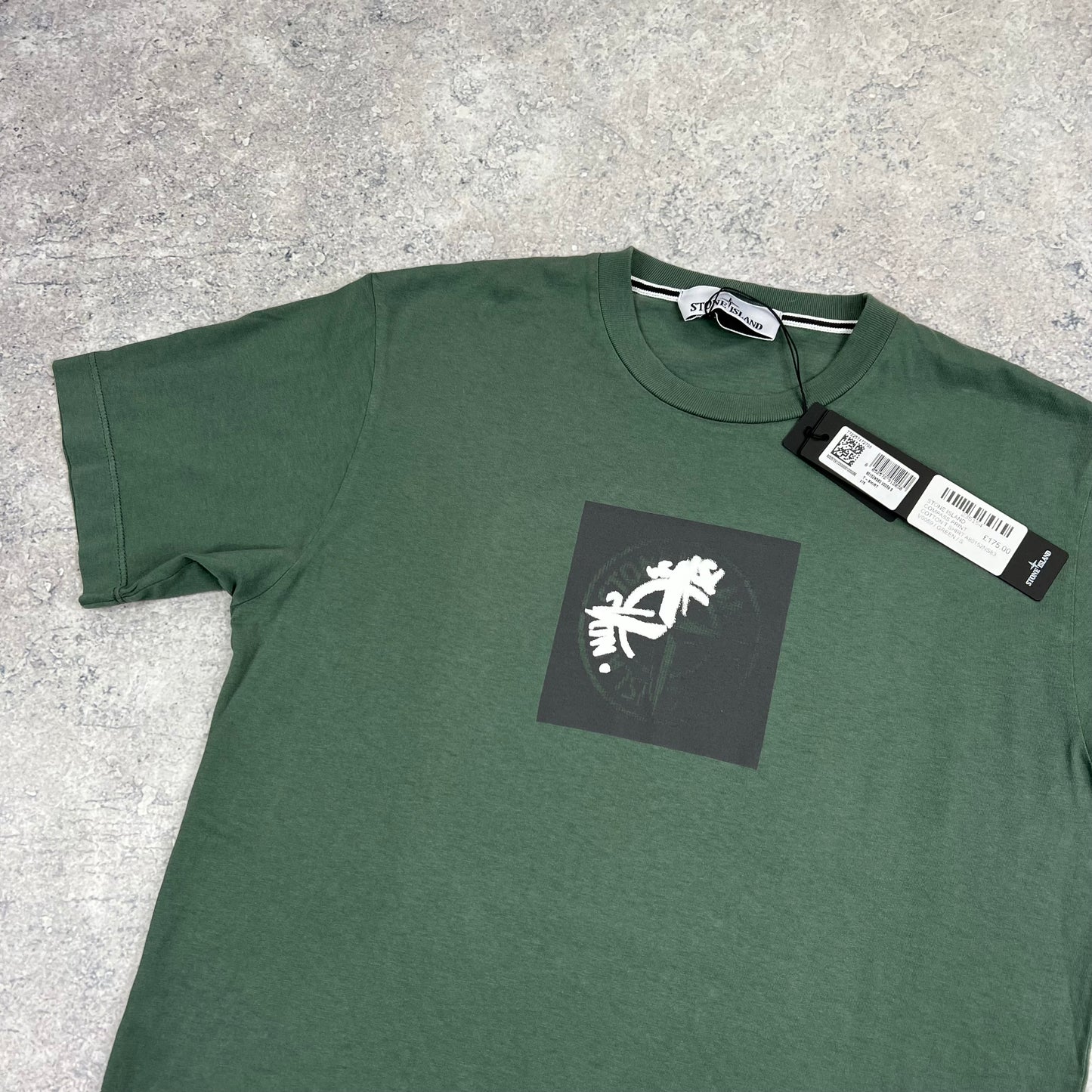 Stone Island Green Logo T-Shirt Small 19” BNWT