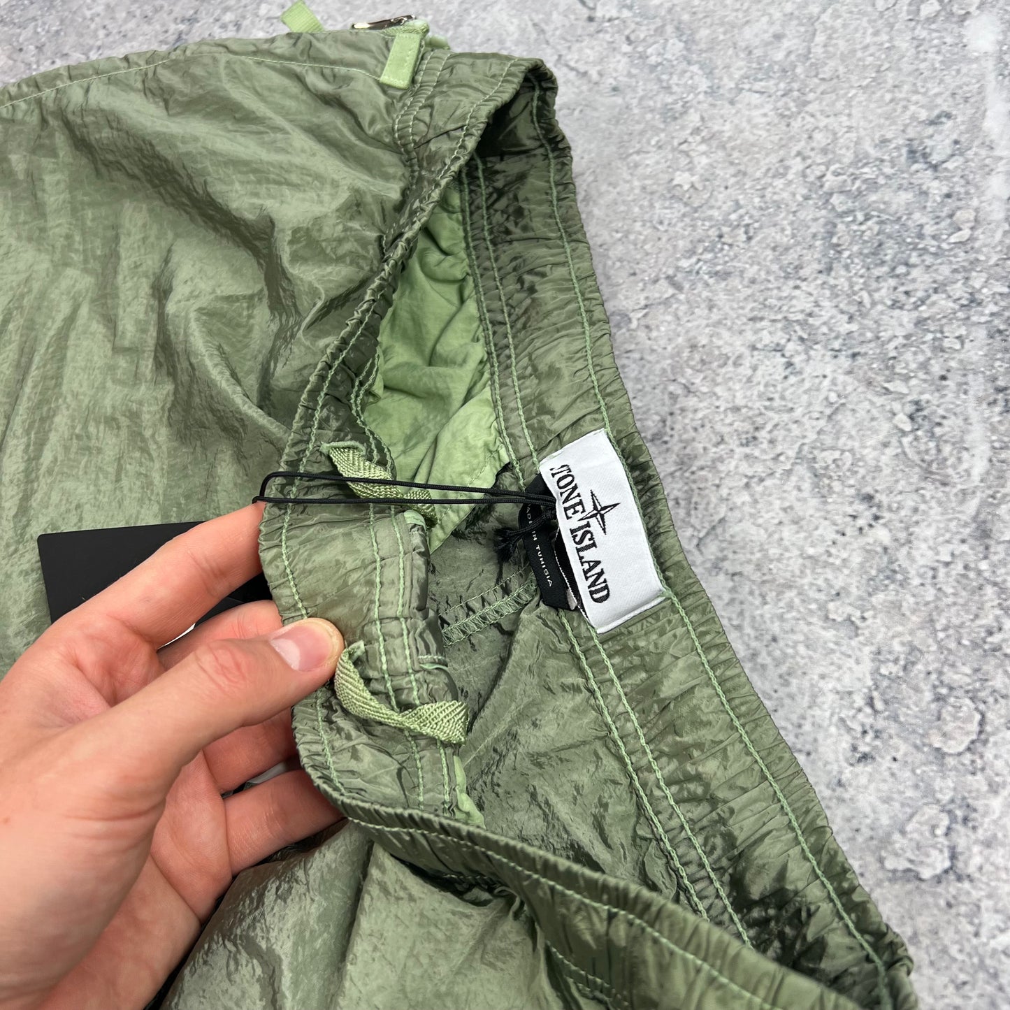 Stone Island Green Nylon Metal Cargo Shorts W28-30” BNWT