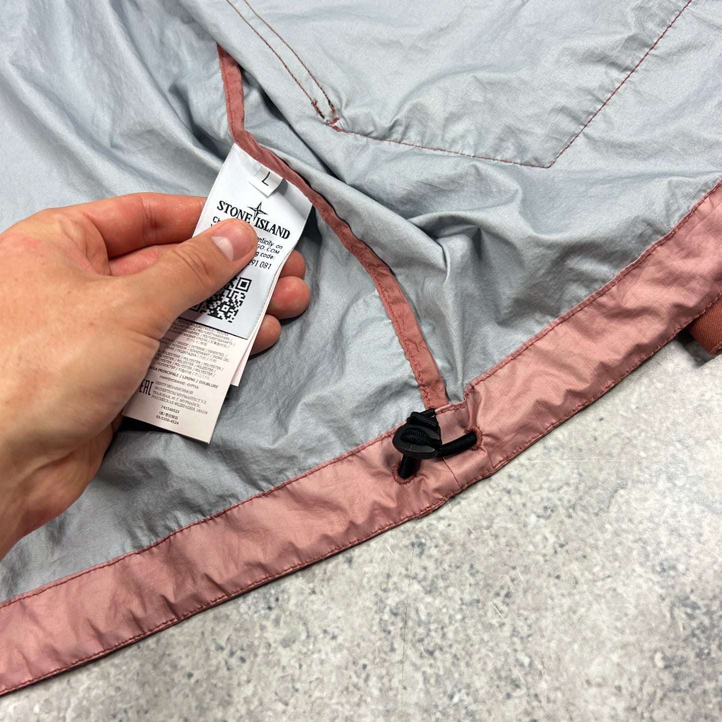 Stone Island Pink Membrana Jacket Large 23.25”
