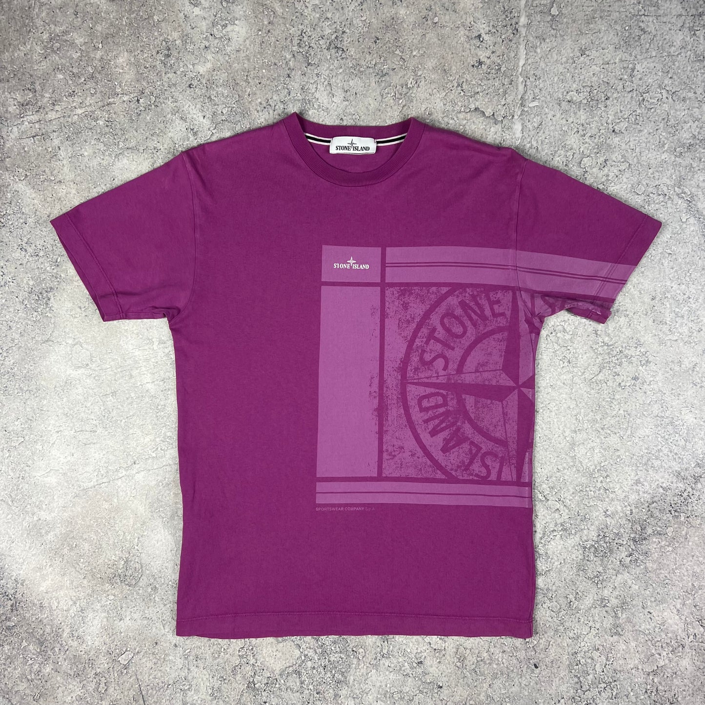 Stone Island Purple Mosaic T-Shirt Medium 20”