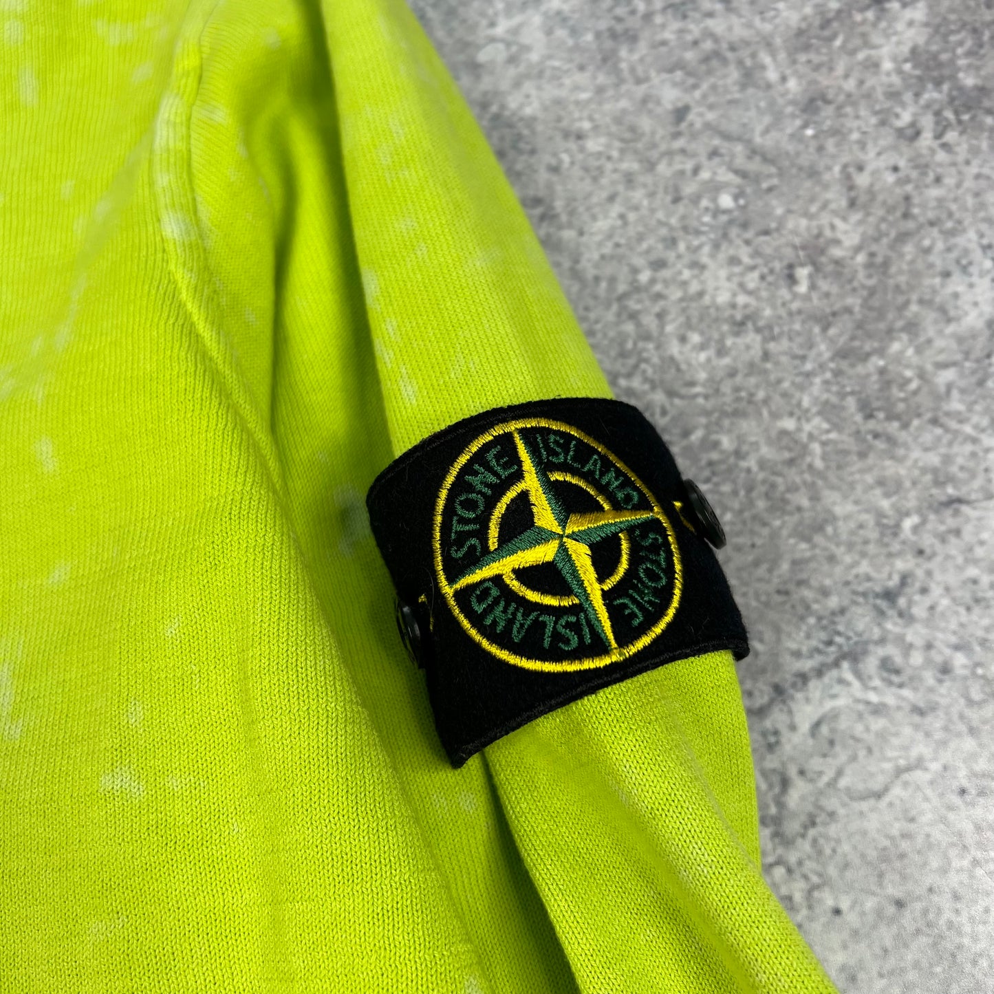 Stone Island Lime OVD Knit Sweatshirt Large 22.75”