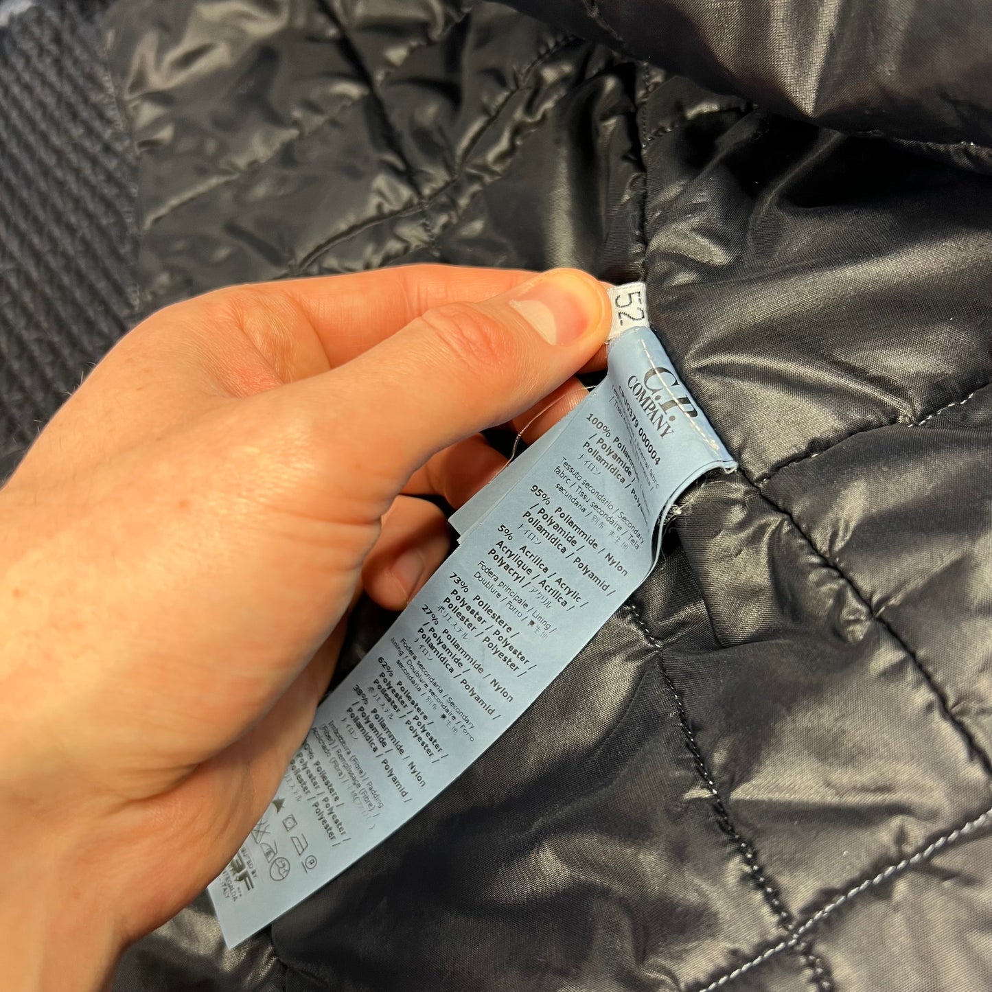 CP Company Navy Frosted Mille Miglia Jacket Size 52 L/XL 23.5”