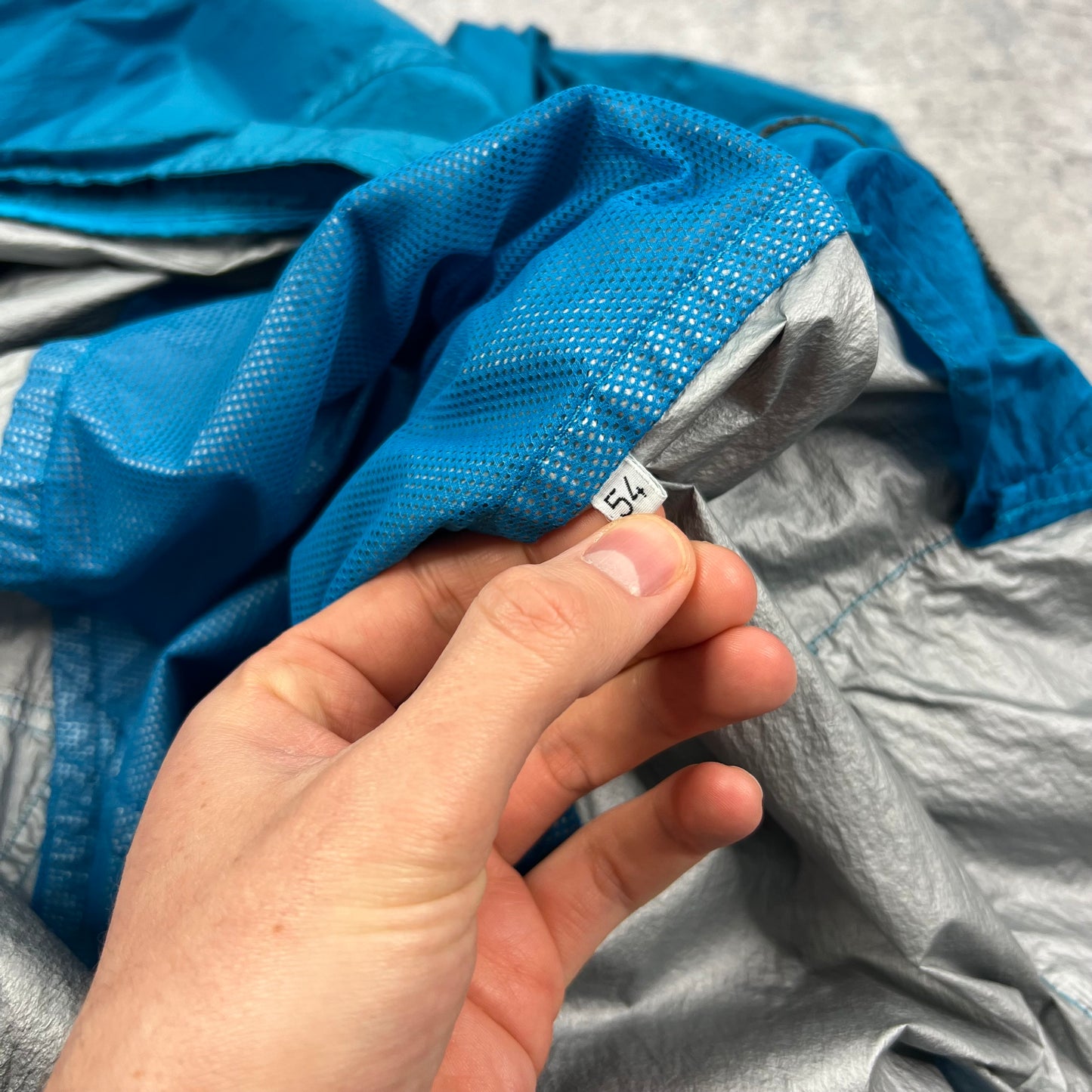 CP Company Blue Nyfoil Watchviewer Goggle Jacket Size 54- XL/XXL 24”