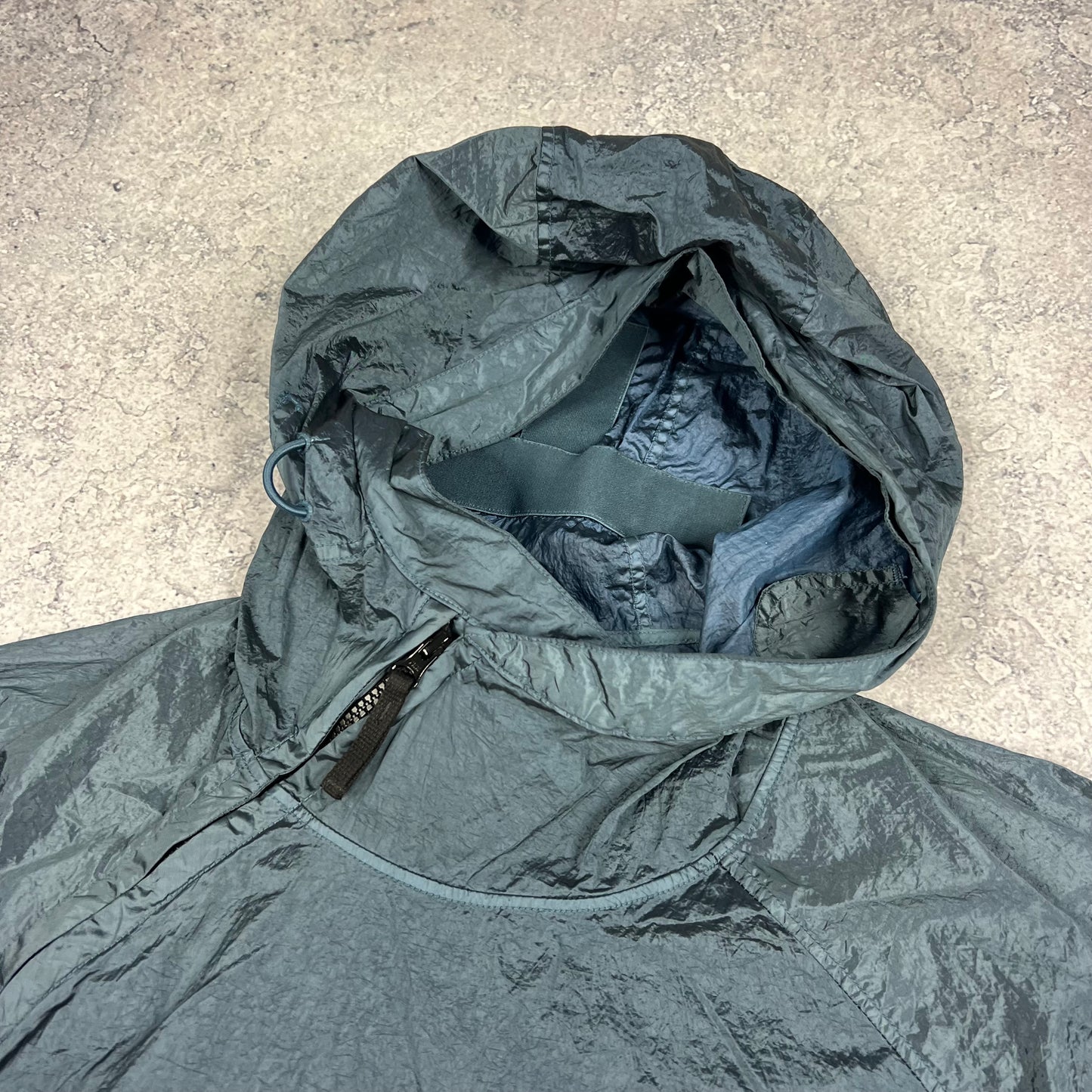 Stone Island Blue Nylon Metal Econyl Smock Large 24.75”