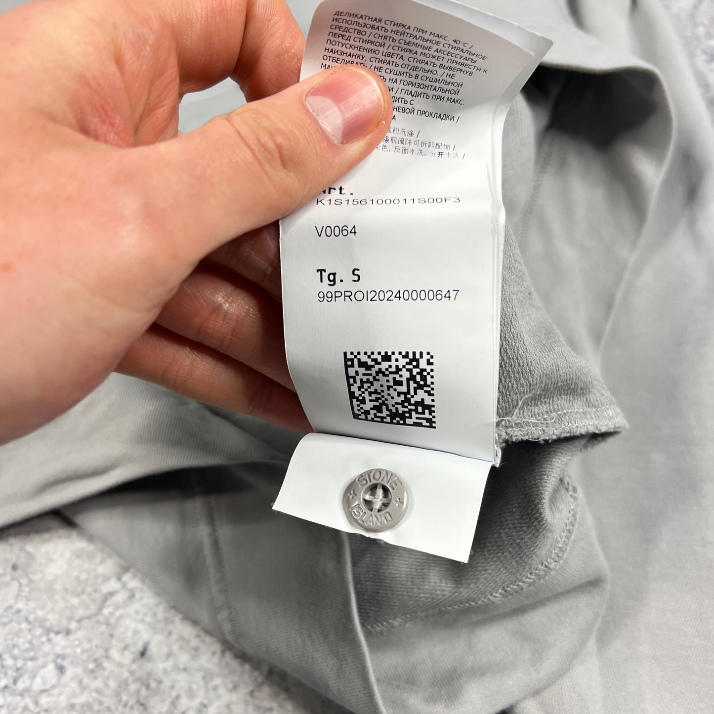 Stone Island Grey Ghost Sweatshirt Small 21.5”