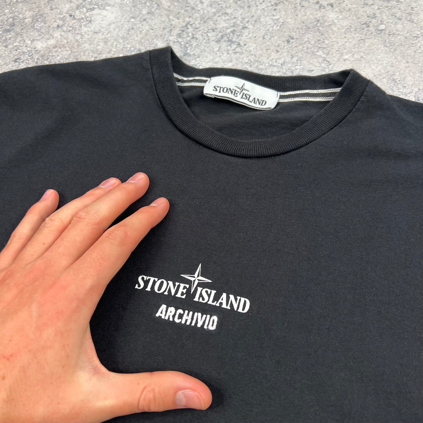 Stone Island Black Archivio T-Shirt Medium 19.5”