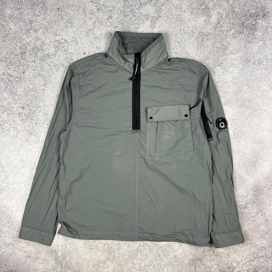 CP Company Grey Nylon Quarter Zip Medium 23”