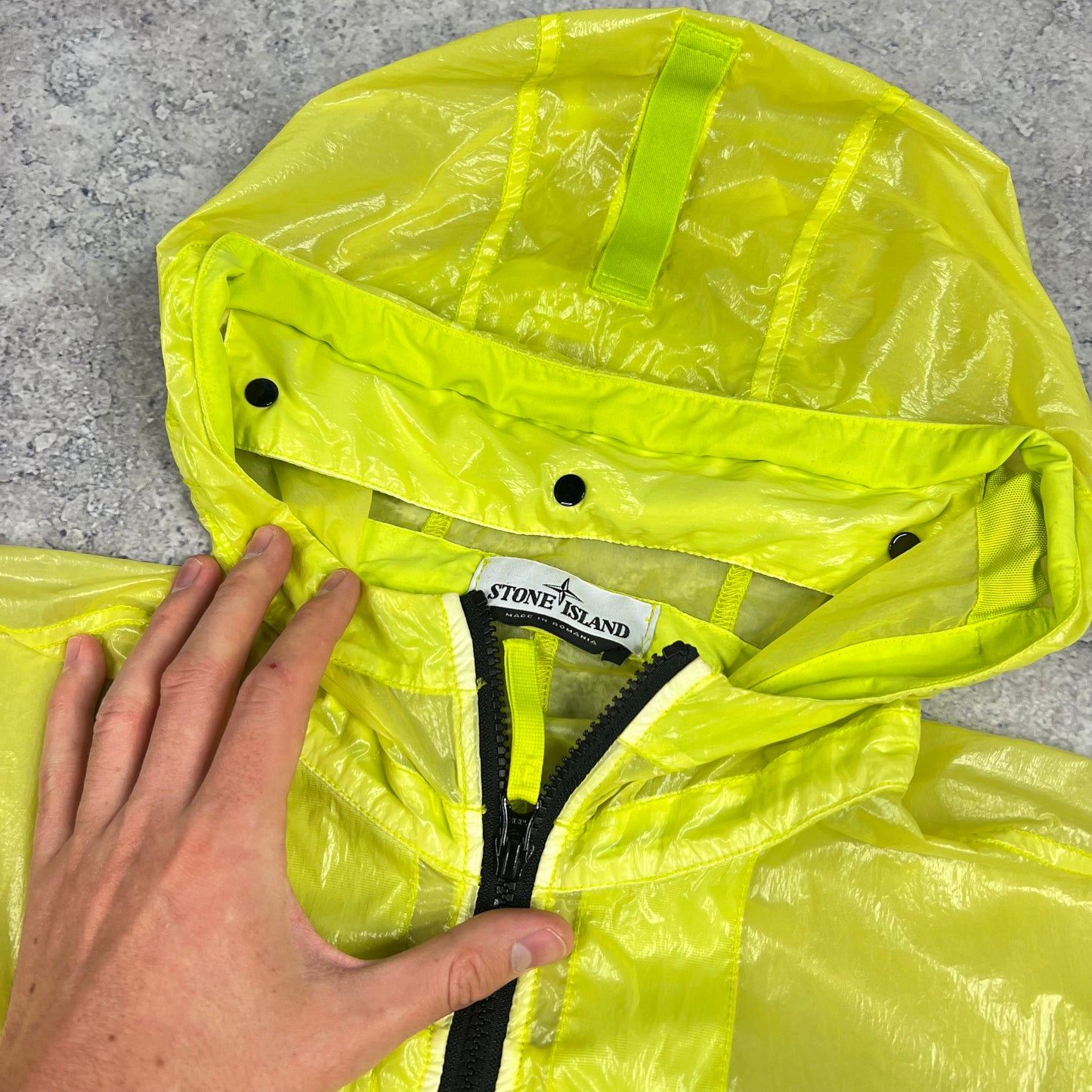 Stone Island Hooded Lucido Jacket Large 23.75”