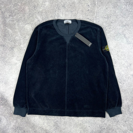 Stone Island Navy Corduroy Pullover XL 26” BNWT