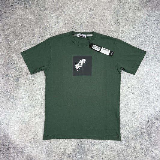 Stone Island Green Logo T-Shirt Small 19” BNWT