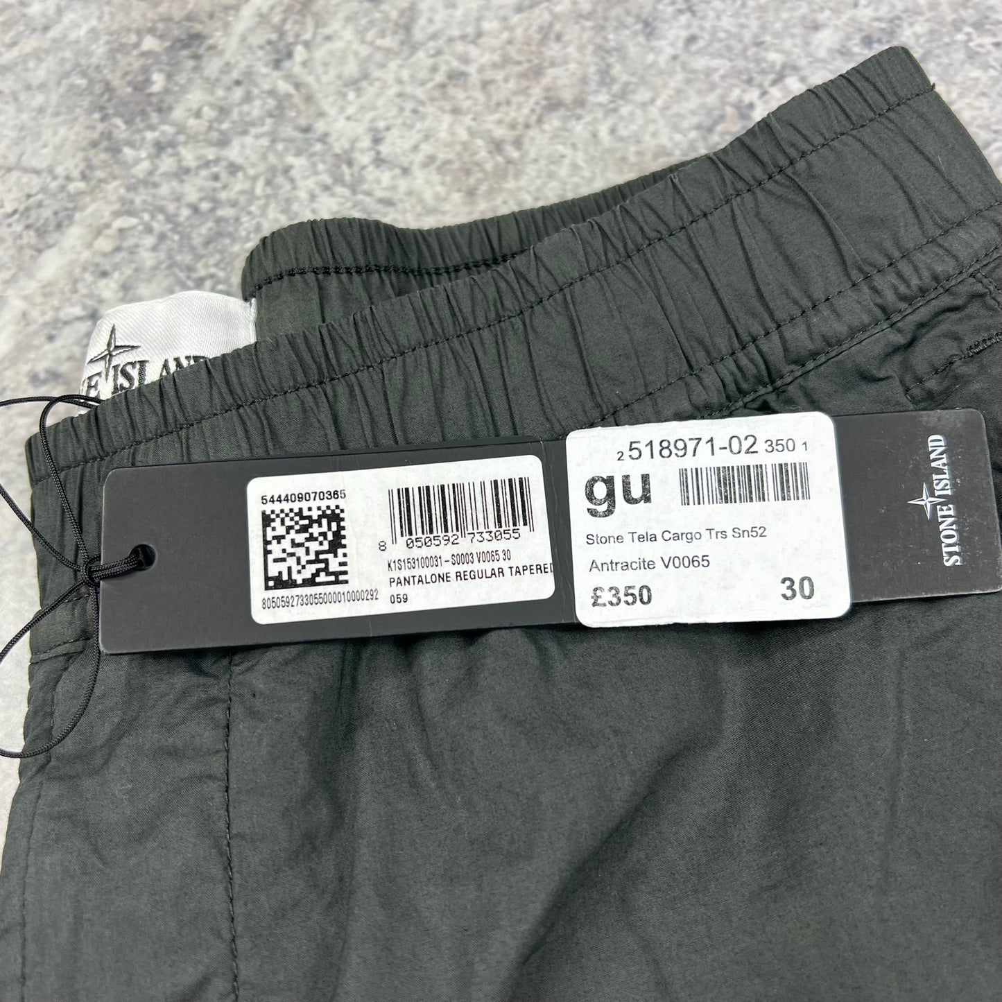 Stone Island Dark Grey Cuffed Cargo Trousers W30” BNWT